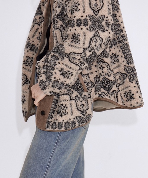 トーテム柄 スエードパイピング ボアジャケットFD25W181【Fano Studios