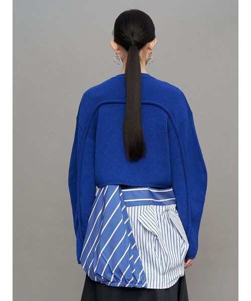 UN3D.（アンスリード）の「CORD LINE SHORT CARDIGAN / コードラインショートカーディガン（カーディガン/ボレロ・レディース・ブラック/グレー/ブルー・FREE）」の9枚目の写真