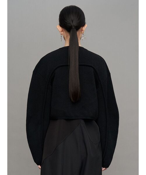 UN3D.（アンスリード）の「CORD LINE SHORT CARDIGAN / コードラインショートカーディガン（カーディガン/ボレロ・レディース・ブラック/グレー/ブルー・FREE）」の16枚目の写真
