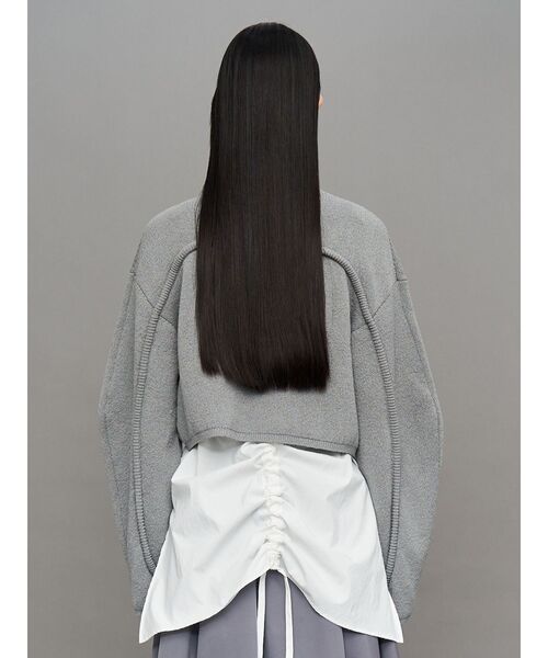 UN3D.（アンスリード）の「CORD LINE SHORT CARDIGAN / コードラインショートカーディガン（カーディガン/ボレロ・レディース・ブラック/グレー/ブルー・FREE）」の22枚目の写真