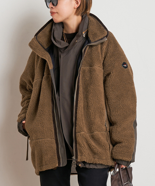 YDOT(ワイドット)の「【YDOT/ワイドット】別注Boa blouson(ブルゾン・レディース・ブラック/ブラウン・FREE)」の1枚目の写真