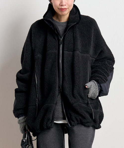 YDOT(ワイドット)の「【YDOT/ワイドット】別注Boa blouson(ブルゾン・レディース・ブラック/ブラウン・FREE)」の2枚目の写真