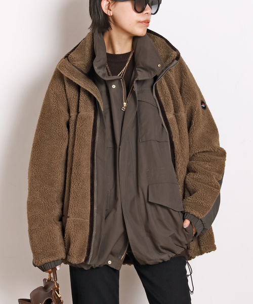 YDOT(ワイドット)の「【YDOT/ワイドット】別注Boa blouson(ブルゾン・レディース・ブラック/ブラウン・FREE)」の3枚目の写真