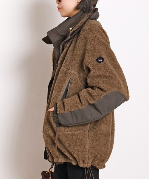 YDOT(ワイドット)の「【YDOT/ワイドット】別注Boa blouson(ブルゾン・レディース・ブラック/ブラウン・FREE)」の4枚目の写真