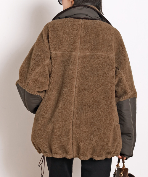 YDOT(ワイドット)の「【YDOT/ワイドット】別注Boa blouson(ブルゾン・レディース・ブラック/ブラウン・FREE)」の5枚目の写真