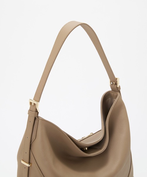 TREASURE TOPKAPI(トレジャートプカピ)の「【TREASURE TOPKAPI】シュリンクレザー ワンハンドル 2way ショルダー バッグ(ショルダーバッグ・レディース・グレイッシュベージュ/ブラック・FREE)」の19枚目の写真