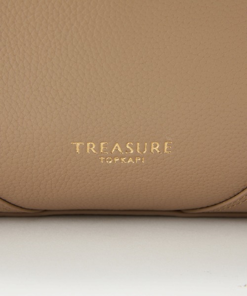 TREASURE TOPKAPI(トレジャートプカピ)の「【TREASURE TOPKAPI】シュリンクレザー ワンハンドル 2way ショルダー バッグ(ショルダーバッグ・レディース・グレイッシュベージュ/ブラック・FREE)」の11枚目の写真