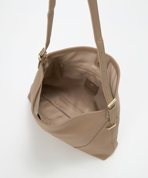 TREASURE TOPKAPI(トレジャートプカピ)の「【TREASURE TOPKAPI】シュリンクレザー ワンハンドル 2way ショルダー バッグ(ショルダーバッグ・レディース・グレイッシュベージュ/ブラック・FREE)」の15枚目の写真