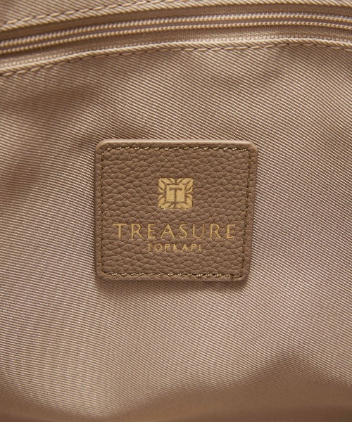 TREASURE TOPKAPI(トレジャートプカピ)の「【TREASURE TOPKAPI】シュリンクレザー ワンハンドル 2way ショルダー バッグ(ショルダーバッグ・レディース・グレイッシュベージュ/ブラック・FREE)」の6枚目の写真