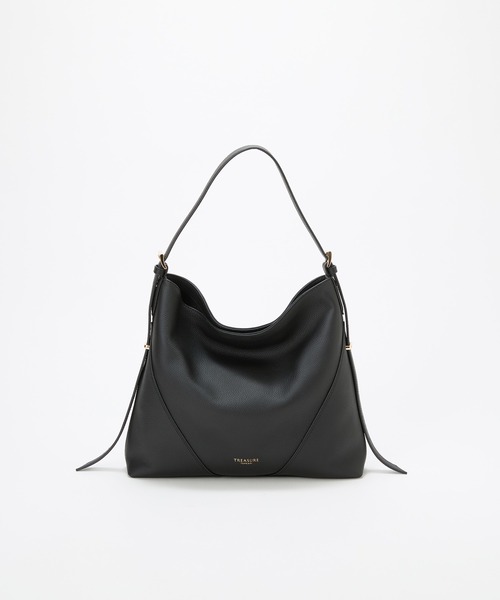 TREASURE TOPKAPI(トレジャートプカピ)の「【TREASURE TOPKAPI】シュリンクレザー ワンハンドル 2way ショルダー バッグ(ショルダーバッグ・レディース・グレイッシュベージュ/ブラック・FREE)」の20枚目の写真
