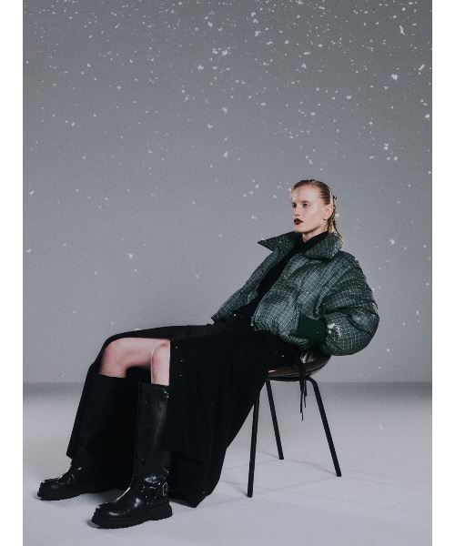 NANGA × Ameri 2WAY WAVE CHECK DOWN COAT（ダウンジャケット/コート