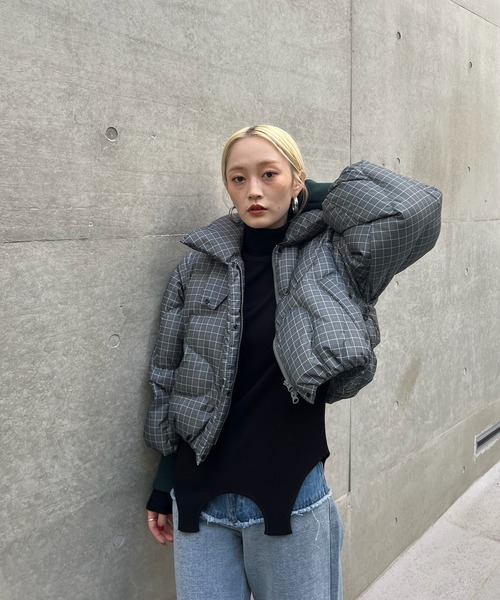 NANGA × Ameri 2WAY WAVE CHECK DOWN COAT NANGA × Ameri 2WAY WAVE