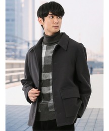 m.f.editorial（エムエフエディトリアル）の「【ストレッチ ハーフ丈】m.f.エディトリアルメンズ メルトン ステンカラーコート（ステンカラーコート）」