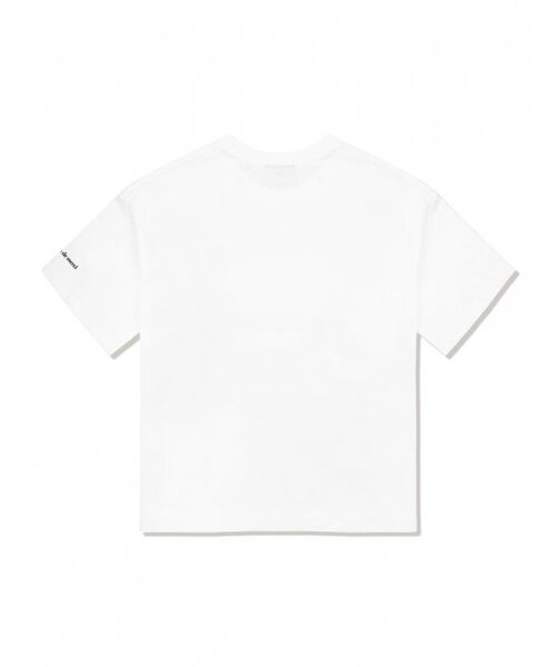 FABULOUS ARCHIVE(ファビュラスアーカイブ)の「ウィメンズ リリス エンボ クロップTシャツ ホワイトネイビー(FCC2TS387W)(Tシャツ/カットソー・レディース・ホワイト・SMALL/MEDIUM)」の4枚目の写真