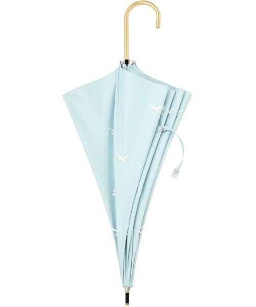MILLION CARATS（ミリオンカラッツ）の「《because》上品に散りばめた立体リボンモチーフの晴雨兼用軽量アンブレラ 約290g [UVカット・UPF50+・完全遮光・遮熱]（長傘・レディース・グレー/オフホワイト/サックスブルー・FREE）」の9枚目の写真