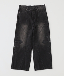 SUPPLIER / サプライヤー Cross Leather Patch Baggy Denim