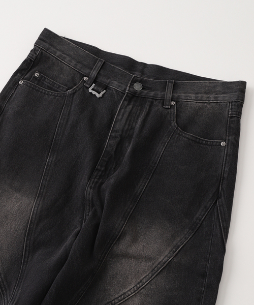 SUPPLIER(サプライヤー)の「SUPPLIER / サプライヤー Cross Leather Patch Baggy Denim(デニムパンツ・メンズ・ブルー/ブラック・LARGE/MEDIUM)」の7枚目の写真