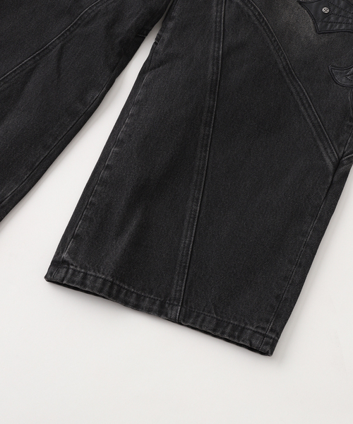 SUPPLIER(サプライヤー)の「SUPPLIER / サプライヤー Cross Leather Patch Baggy Denim(デニムパンツ・メンズ・ブルー/ブラック・LARGE/MEDIUM)」の9枚目の写真