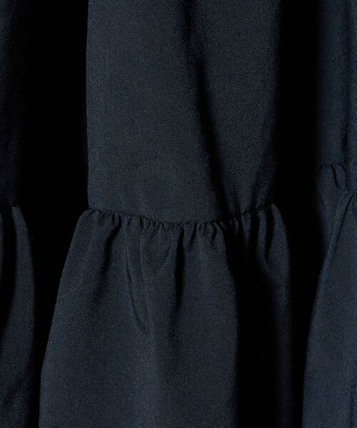 タフタ ギャザー ティアードワンピース ‐ウォッシャブル‐（ワンピース