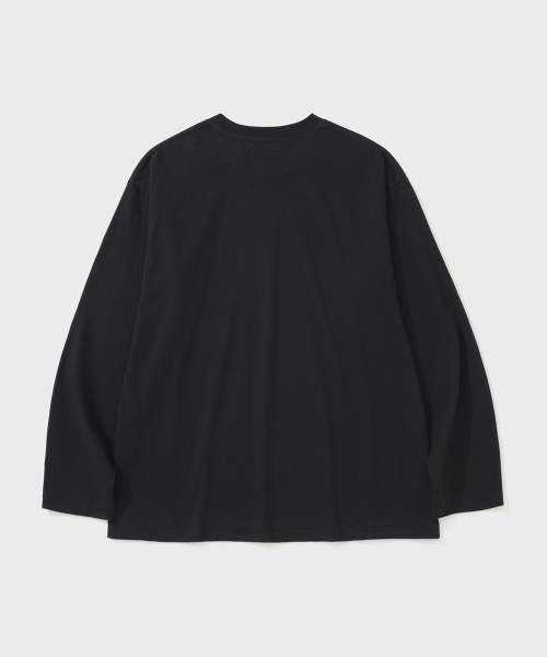 SHIRTER(シャーター)の「FINE COTTON OVERSIZE FIT LS T-SHIRT (BLACK)(Tシャツ/カットソー・メンズ・その他・LARGE/MEDIUM/SMALL)」の4枚目の写真