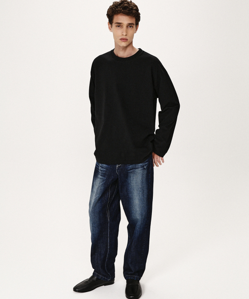 SHIRTER(シャーター)の「FINE COTTON OVERSIZE FIT LS T-SHIRT (BLACK)(Tシャツ/カットソー・メンズ・その他・LARGE/MEDIUM/SMALL)」の5枚目の写真