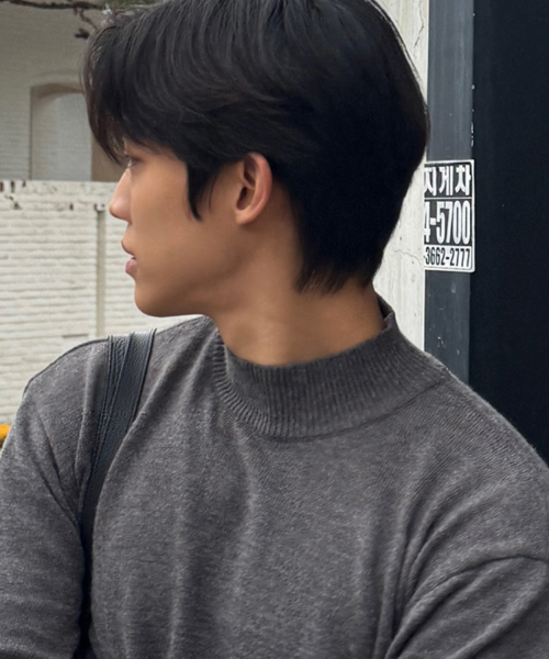 Minimal Wool Hineck Knit [серый]