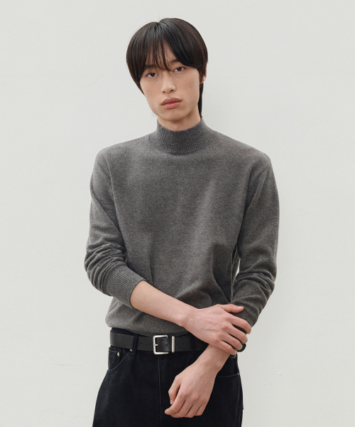 LEIRE（ルアール）の「ミニマルウールハイネックニット[グレー]（ニット/セーター・レディース・その他・LARGE/MEDIUM/X-LARGE）」の3枚目の写真