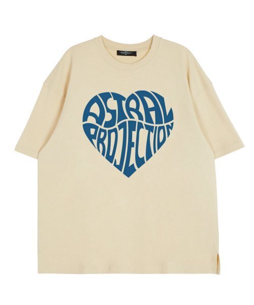 ASTRAL PROJECTION(アストラルプロジェクション)の「ビッグハートロゴラウンドネック15番手綿半袖Tシャツ_バター(Tシャツ/カットソー・レディース・その他・LARGE/X-LARGE/XX-LARGE)」の2枚目の写真
