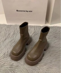 lesperance（レスぺランス）の「バックジップ トラックソール ショートブーツ（ブーツ）」