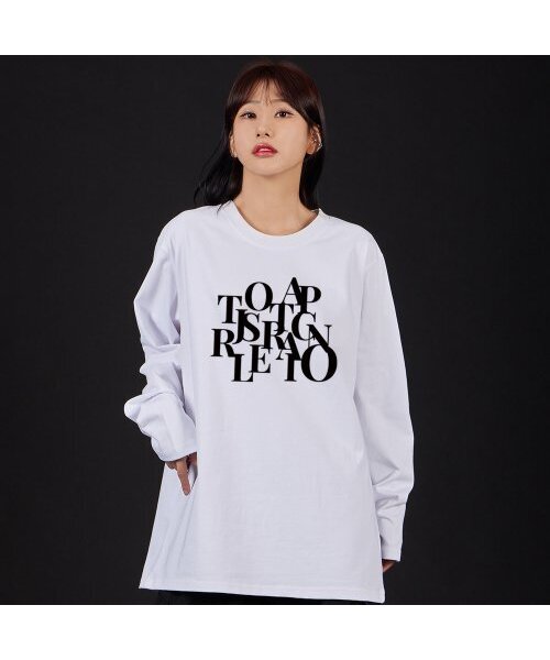 ASTRAL PROJECTION（アストラルプロジェクション）の「ビッグロゴオーバーサイズロングスリーブTシャツ_ホワイト（Tシャツ/カットソー・メンズ・その他・LARGE/MEDIUM/X-LARGE/XX-LARGE）」の3枚目の写真