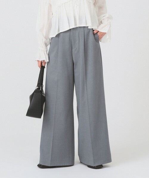 Ray BEAMS(レイビームス)の「バックスリット ワイド パンツ(その他パンツ・レディース・シルバー/ブラック・0/1)」の1枚目の写真