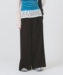 Ray BEAMS | バックスリット ワイド パンツ(スラックス)