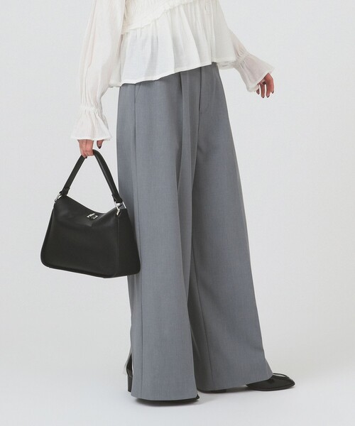 Ray BEAMS(レイビームス)の「バックスリット ワイド パンツ(その他パンツ・レディース・シルバー/ブラック・0/1)」の6枚目の写真