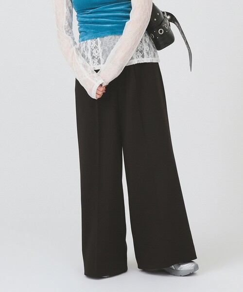 Ray BEAMS(レイビームス)の「バックスリット ワイド パンツ(その他パンツ・レディース・シルバー/ブラック・0/1)」の10枚目の写真