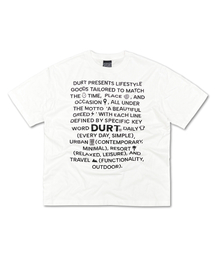 DURT（ ）の「SLOGAN HALF SLEEVE TEE (WHITE)（Tシャツ/カットソー）」