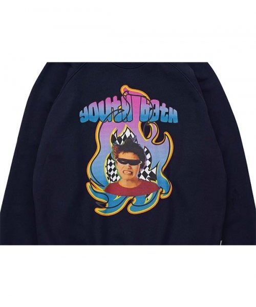 youthbath（ユースバース）の「PUNK BOY RAGLAN SWEAT SHIRT_NAVY（スウェット・レディース・その他・LARGE）」の2枚目の写真