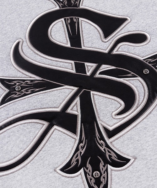 SUPPLIER（サプライヤー）の「A'GEM/9 × .kom 『SUPPLIER/サプライヤー』 Pierced Tribal Cross Zip Hoodie/ピアストライバルクロスジップパーカー（パーカー・メンズ・ブラック/ピンク/グレー・L/M/XL）」の10枚目の写真