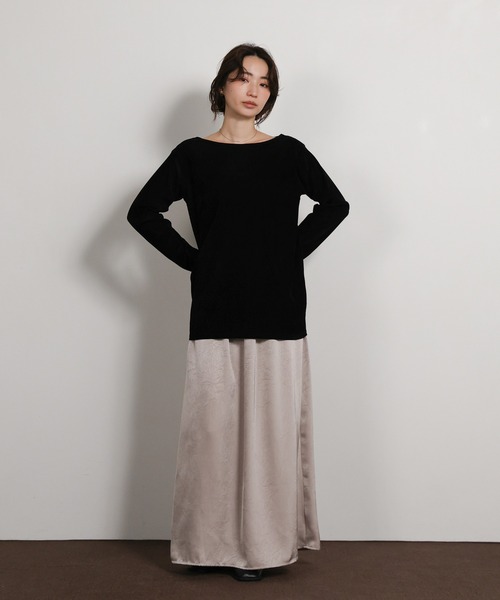 select MOCA Et（セレクトモカエト）の「【Et】Sheer Velour Tops（Tシャツ/カットソー・レディース・ホワイト/グレー/ブラック・FREE）」の6枚目の写真