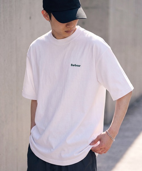 Barbour(バブアー)の「【Barbour】barbour dalton logo os t-shirt(Tシャツ/カットソー・メンズ・オリーブ/ブラック/ホワイト系1/ネイビー/ブルー/ホワイト/グリーン・34/42/40/38/36)」の1枚目の写真