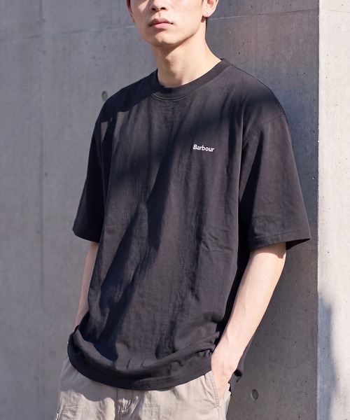 Barbour(バブアー)の「【Barbour】barbour dalton logo os t-shirt(Tシャツ/カットソー・メンズ・オリーブ/ブラック/ホワイト系1/ネイビー/ブルー/ホワイト/グリーン・34/42/40/38/36)」の4枚目の写真
