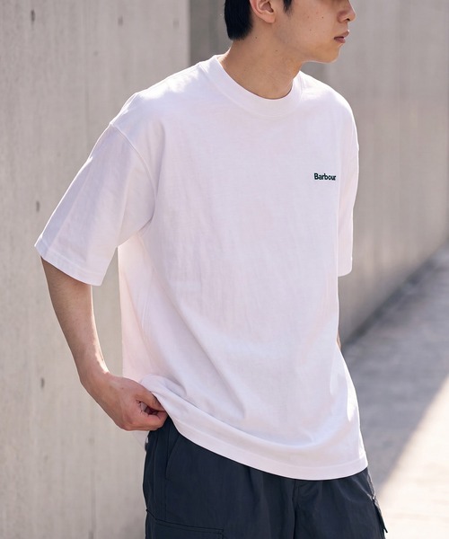 Barbour(バブアー)の「【Barbour】barbour dalton logo os t-shirt(Tシャツ/カットソー・メンズ・オリーブ/ブラック/ホワイト系1/ネイビー/ブルー/ホワイト/グリーン・34/42/40/38/36)」の11枚目の写真