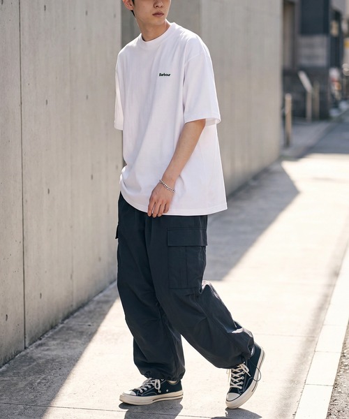 Barbour(バブアー)の「【Barbour】barbour dalton logo os t-shirt(Tシャツ/カットソー・メンズ・オリーブ/ブラック/ホワイト系1/ネイビー/ブルー/ホワイト/グリーン・34/42/40/38/36)」の14枚目の写真