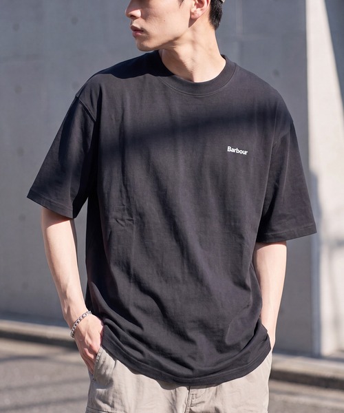 Barbour(バブアー)の「【Barbour】barbour dalton logo os t-shirt(Tシャツ/カットソー・メンズ・オリーブ/ブラック/ホワイト系1/ネイビー/ブルー/ホワイト/グリーン・34/42/40/38/36)」の19枚目の写真