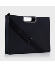 PROXY.L（プロキシエル）の「Metal horizon tote large (Onyx)（トートバッグ）」