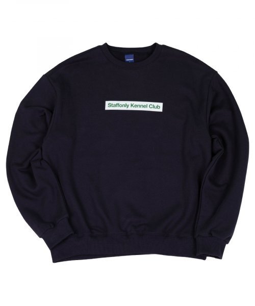 STAFF ONLY(スタッフオンリー)の「BOX LOGO SWEATSHIRT (NAVY)(スウェット・メンズ・その他・MEDIUM/LARGE)」の1枚目の写真
