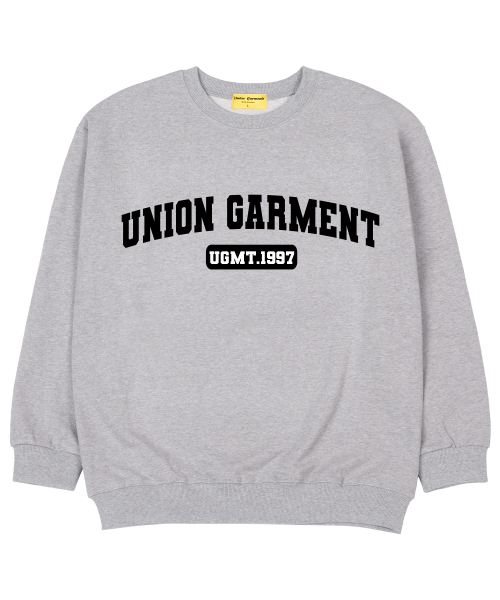 Union Garments(ユニオンガーメンツ)の「アーチユニオンガーメンツ 裏毛 オーバーサイズ スウェットシャツ グレー(スウェット・レディース・その他・XX-LARGE/MEDIUM/LARGE/X-LARGE)」の1枚目の写真