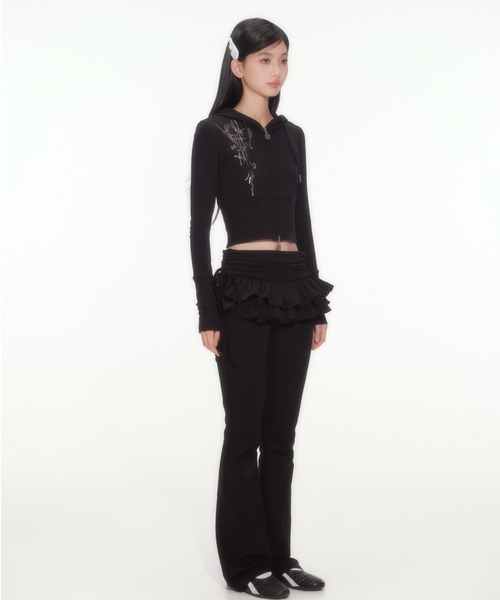 silent(and)(サイレントアンド)の「angel Hooded Zip-up(パーカー・レディース・ブラック×グレー/ブラック・SMALL)」の12枚目の写真