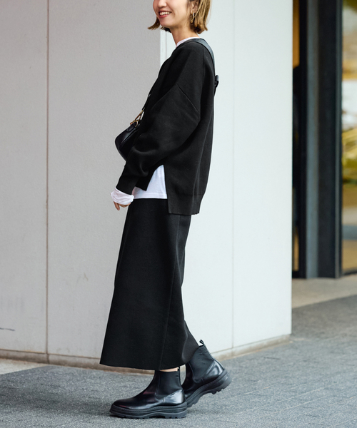 FRAMeWORK（フレームワーク）の「≪追加≫ダブルジャガードストレートスカート（スカート・レディース・ブラック/ホワイト/ベージュ・36/38/40）」の12枚目の写真