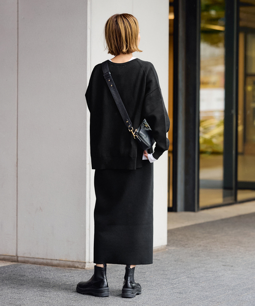 FRAMeWORK（フレームワーク）の「≪追加≫ダブルジャガードストレートスカート（スカート・レディース・ブラック/ホワイト/ベージュ・36/38/40）」の11枚目の写真