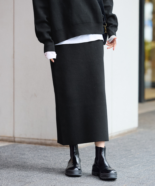 FRAMeWORK（フレームワーク）の「≪追加≫ダブルジャガードストレートスカート（スカート・レディース・ブラック/ホワイト/ベージュ・36/38/40）」の10枚目の写真